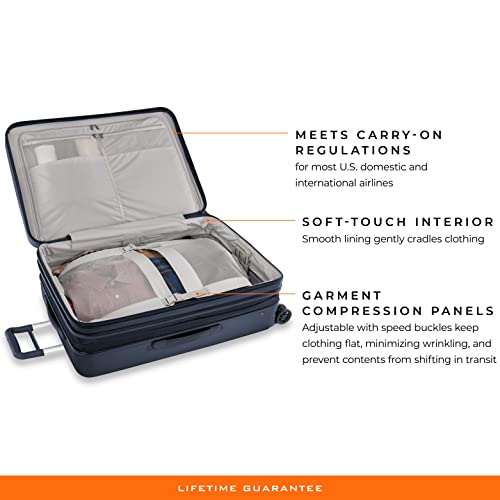 Briggs & Riley Sympatico Hardside Large Spinner Luggage, Matte Navy, 30-Inch Checked #TOP4