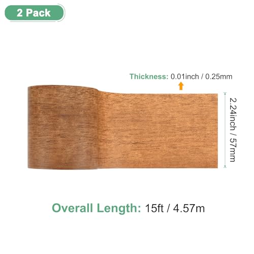 Image of M METERXITY 2-Roll Wood Grain Repair Tape, 2.24in x 15ft Textured Realistic Self-Adhesive Wood Floor Tape Contact Paper for Furniture /Floors /Home [Natural Mahogany]