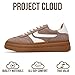 Project Cloud Platform Sneakers for Women Footwear - Memory Foam Insole Womens Shoes, Lightweight and Non-Slip Sole Lace Up Fashion Sneakers for Women 2026 (Volley, TAUPMULT,9) Taupe Multi