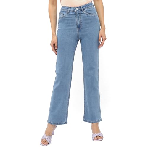 Image of Madame Solid Wide Leg Jeans