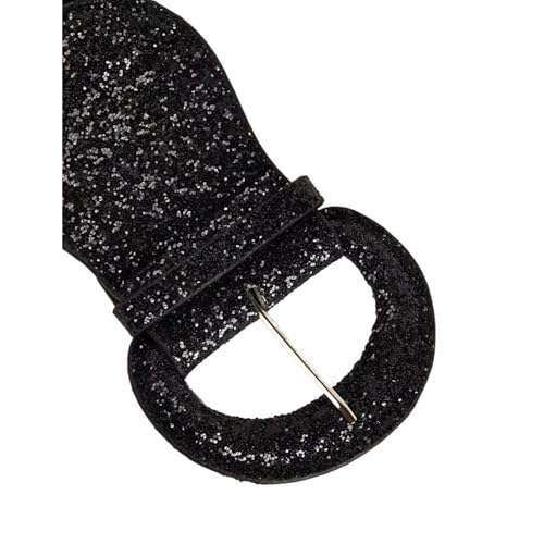 Women Wide Stretchy Waist Belts Sparkle Bling Sequin Elastic Cinch Belt for Dress3