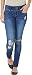 YMI Junior's Juniors Wannabettabutt Triple Button Rip and Tear Skinny Jean