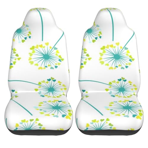 Funda universal para asiento de coche con diseño de dientes de león para protector delantero 2