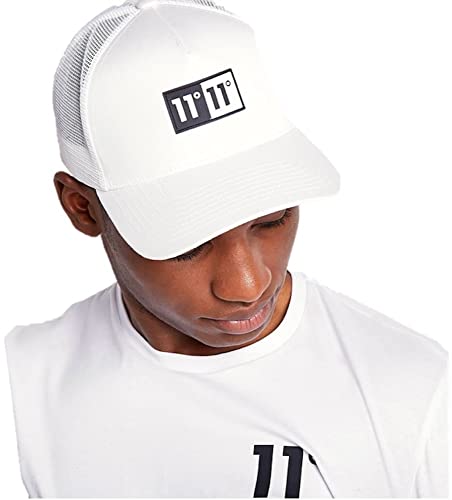 11 Degrees Gorra para hombre Domino Trucker Blanco, blanco, Taille unique