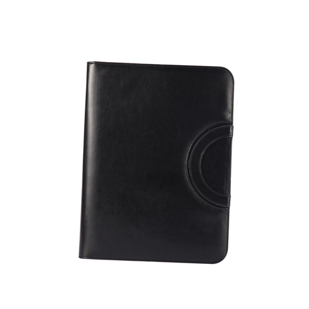 Portefeuille A4 Portable en Cuir PU avec Calculatrice, Fermeture Éclair