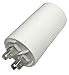 AERZETIX - Condensateur Permanent de Travail pour Moteur - 16µF 450V - ⌀40/70mm - à 4 cosses - Corps en Plastique Cylindrique Blanc - C18657