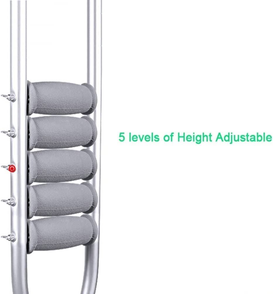 Seguridad Muletas Bastones de Aluminio para Caminar, muletas Antideslizantes para el Suelo, diseño ergonómico, bastón para Caminar, Bastones Suaves y cómodos, resortes de Choque Ocultos Cómodo