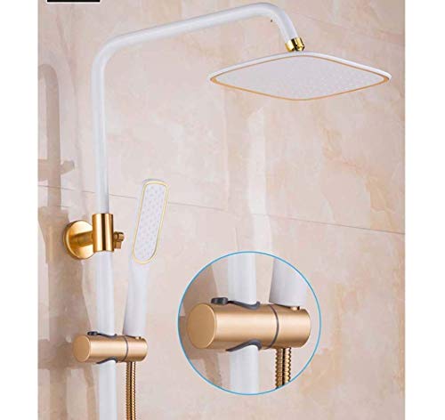Ensemble de douche complet en cuivre avec mitigeur booster et tête 9 pouces - 6