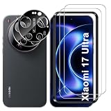 Lutree per Xiaomi 17 Ultra Vetro Temperato, 2+2 Pezzi Pellicola Protettiva+ Pellicola Fotocamera (Nera), Durezza 9H Anti-Impronte Anti-Graffio HD Senza Bolle Protezione Schermo