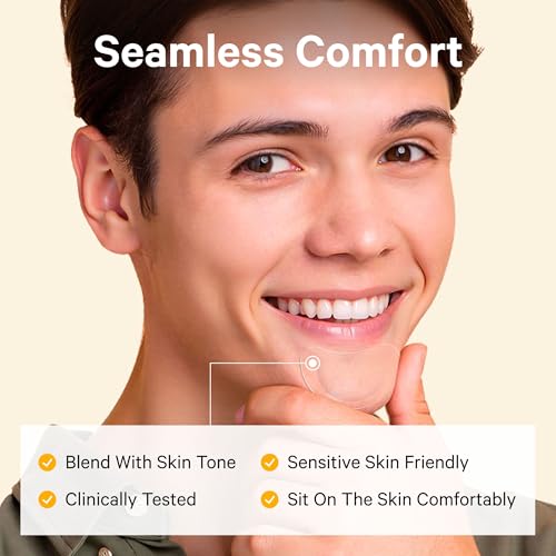 Image of Sosky Chin Pimple Patches Hydrocolloid Acne Patches for Breakouts Large Spot Control Covers for Face Chin & Body Vegan Cruelty Free (10 Count)