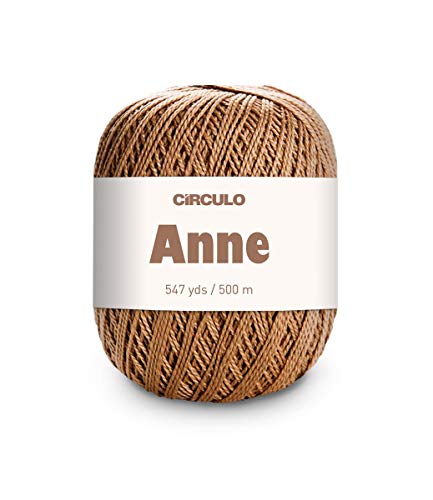 CIRCULO Anne Yarn for Crocheting & Knitting, 100% Mercerized Brazilian Virgin Cotton, Soft Fingering Weight, 547 Yds, 5.19 Oz - Color 7148 Craft