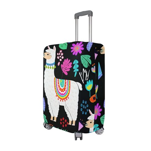 Joisal Cute White Llama Saddle Colorful Luggage Protector Suitcase Cover Cute Baggage Travel Luggage Accessories Prints, XL, Fits 29-32 Inch Case3