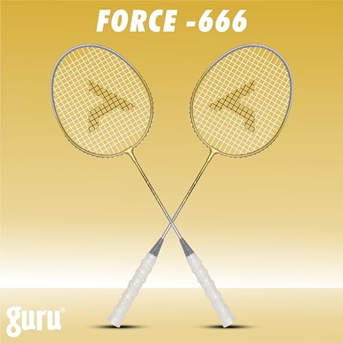 Image of GURU Force-666 Badminton Racket Pack of 1 for Men, Women Boys & Girls with Cover