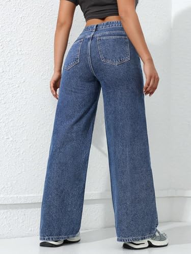 Image of HF Women's Relaxed Fit High Rise Loose Baggy Jeans for Fashoin