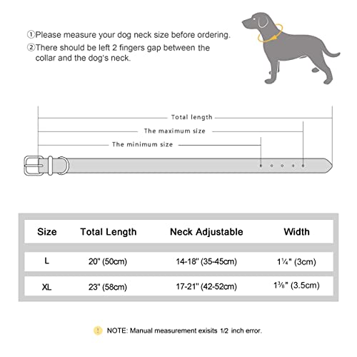 Didog Personalized Genuine Leather Dog Collars With Custom Name Plate,Heavy Duty Braided Dog Collars For Medium Large Dogs, Brown Xl #TOP2