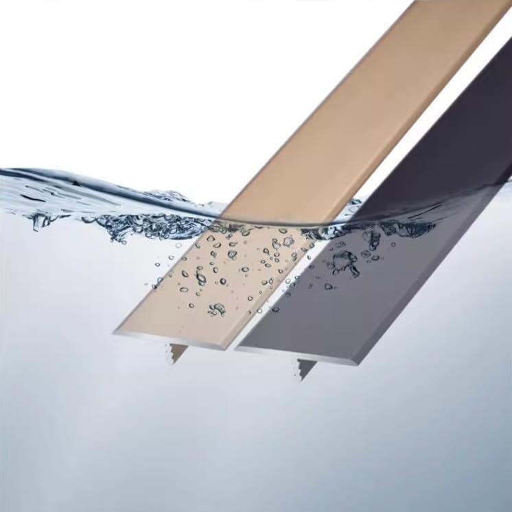 Miniatura 4 de Tira de umbral de aluminio de 36 pulgadas, tira de transición de suelo de moldura en T, tiras de cubierta de transición de piso, ancho de 0.591