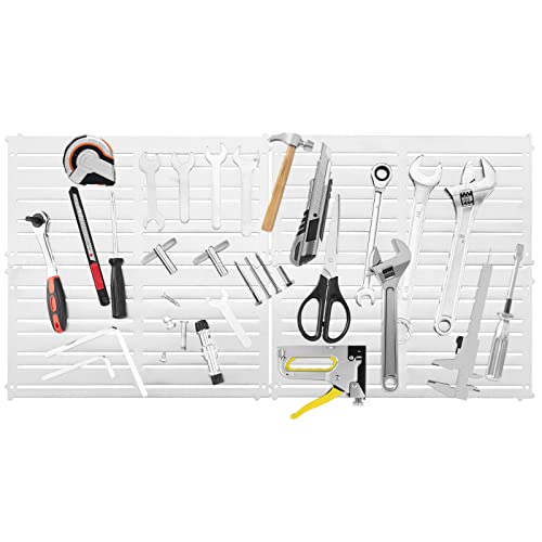 GYMAX 4 Pezzi Portautensili Magnetico da Parete, Set di 4 Pannelli Portautensili con 32 Potenti Barre Magnetiche, per Garage, Negozio, Officina