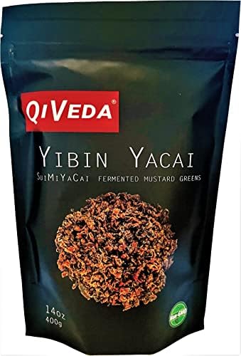 QiVeda Yibin YaCai | Premium Suimiyacai - 14oz (400g) | Sichuan Preserved Vegetable (Fermented Mustard)