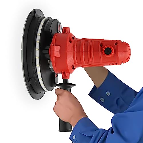 HAPPCUCOE Sanding Machine 1200W 110V Portable Drywall Sander With 6 Sandpapers,Sand Plaster Walls, Putty Walls, White Cement Walls,1200-2500r/min