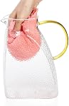 Hedume Fridge Door Water Pitcher, 1.8 Liter/60oz Fridge Pitcher with Stainless Steel Gold Lid, High Borosilicate Glass Pitcher Leakproof Ice Tea Pitcher for Hot or Cold Beverage