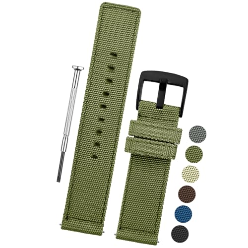 Image of DBLACK ''ENMA'' Nylon Quick Release Watch Strap, Boxy Design, Matte Finish, Nylon Watch Band / / For 20mm, 22mm, or 24mm Watch Belt (Choose Your Size & Color)