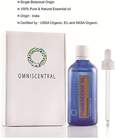 Frankincense Essential Oil - Certified Organic - 100% Pure Natural - Big 3.04 Oz