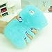 Aikeduo for Iphone5s Case Handmade Bling Crystal Rabbit Fur Rhinestone Case Cover for iPhone 5s Warm Case (Blue)