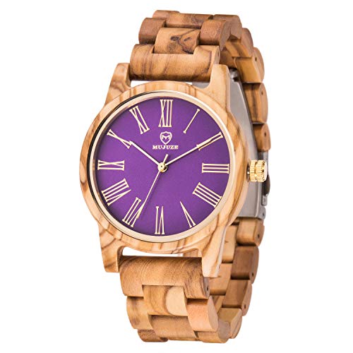 Montre Uniseks volwassenen. - MUJUZE - ME1002Olive Wood