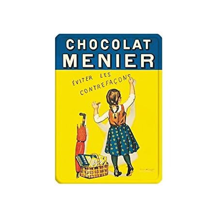 Plaque Publicitaire Métal Menier Chocolat, Neuve, Générique