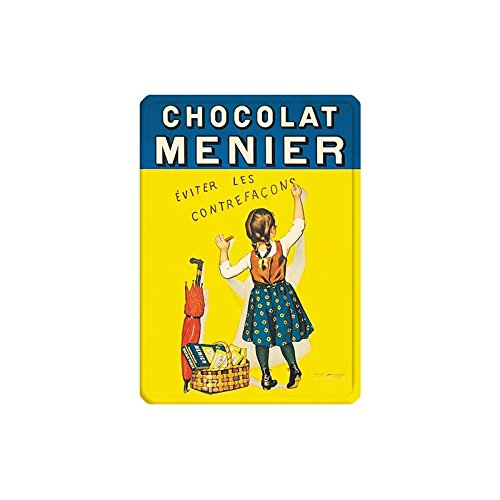 Plaque Métal Publicitaire – Menier Chocolat – Épicerie Vintage (neuf)