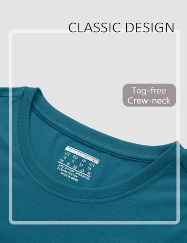 Image of YUCOLEN Long Sleeve Shirts for Women Cotton Crew Neck Casual Tops Fall