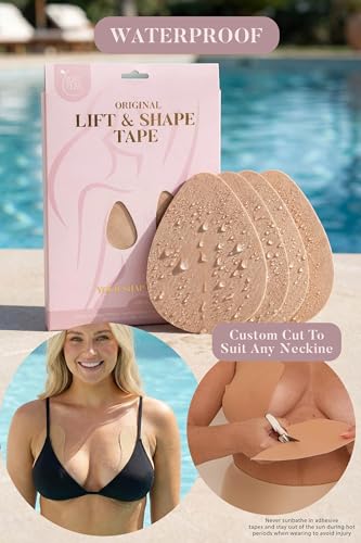 Image of Perky Pear Original Lift & Shape Boob Tape [A-K Cups] - 2 Pairs of Boob Tape & 3 pairs Nipple covers