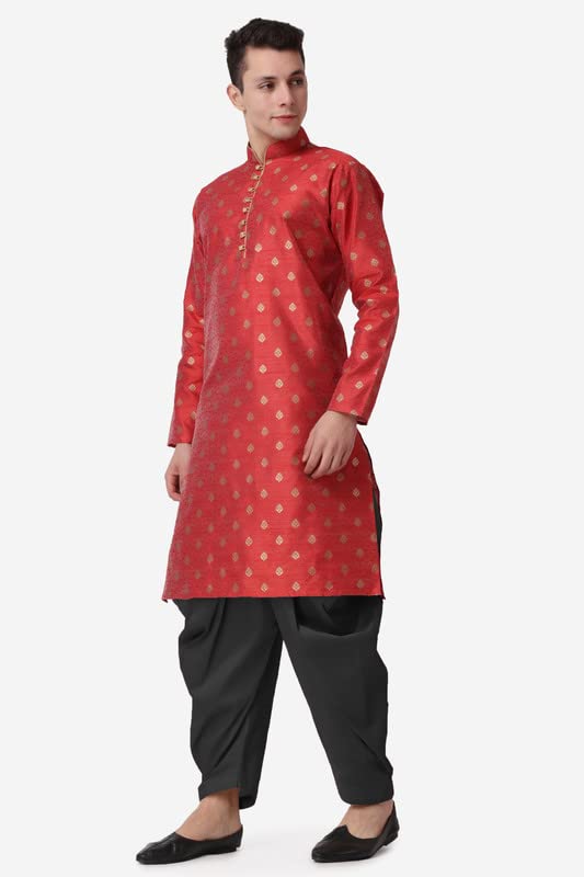 Kurta larga de seda jacquard para lucir elegante sin trajes incómodos 3