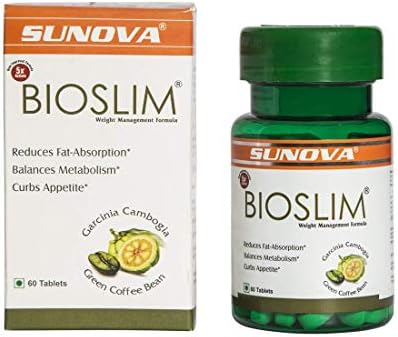 Sunova Bioslim (Garcinia Cambogia Extract and Green Coffee Bean Extract) - 60 Tablets
