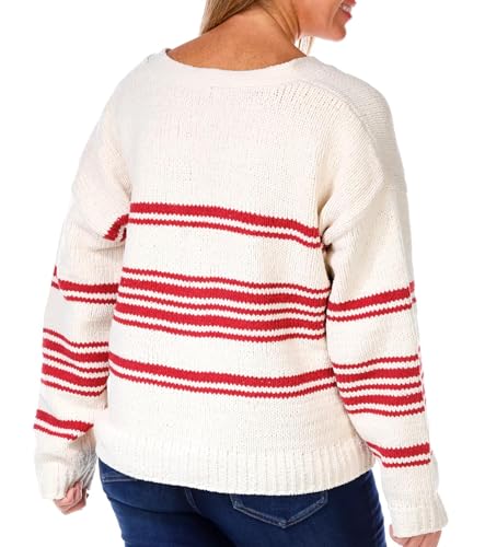 Image of UNIONBAY Women's Julianne Stripe Varsity Cardigan Sweater
