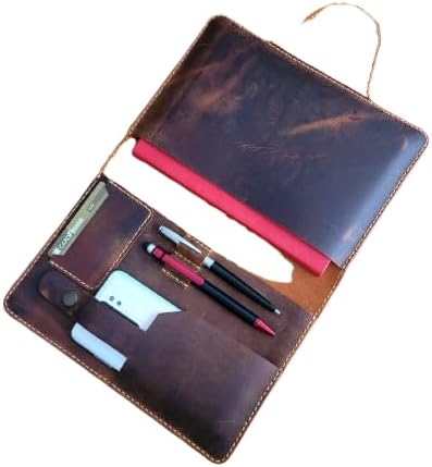 Hakiki Crazy Dana Derisi El Dikişli Tablet Organizer Çanta, Bordo, 13 İnç Tablet için İdeal, Toplantı ve Seyahat Düzenleyici (Dana Derisi Carzy Bordo, Özel Ölçülere Göre vereceğiniz Sipa) - Görsel 1