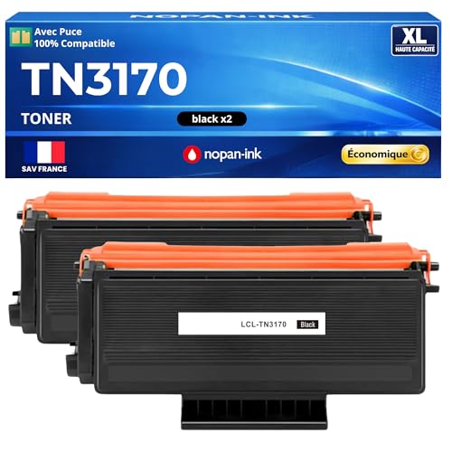 Toner Brother TN-3170 TN-3130 haute capacité pack de 2 cartouches noires pour imprimante DCP 8060