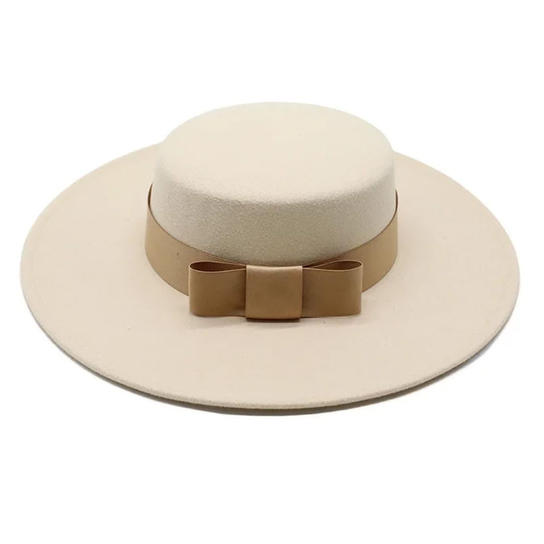 Cappello Fedora invernale da donna e da uomo, con visiera piatta, elegante, in feltro, per banchetto, abito da sposa