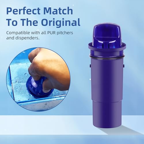 Water Filter Replacement for PUR, PUR Plus Pitcher and Dispenser, 6 pack Water Filters Replace PPF900Z,PPF951K,CRF950Z,PPT700W, PPT711W