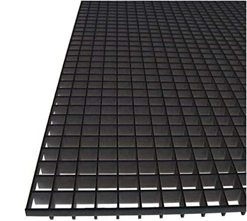 Fluorolite Plastics | Egg Crate Panel | Polystyrene| Color - Black | Nominal 2X4 OR Cut Size 1/2' x...