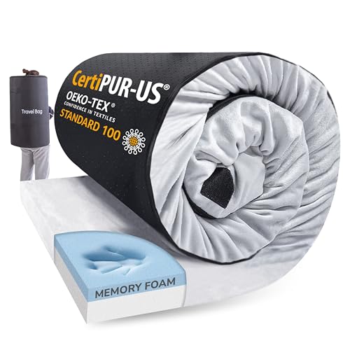 Memory Foam Camping Mattress with Waterproof Bottom