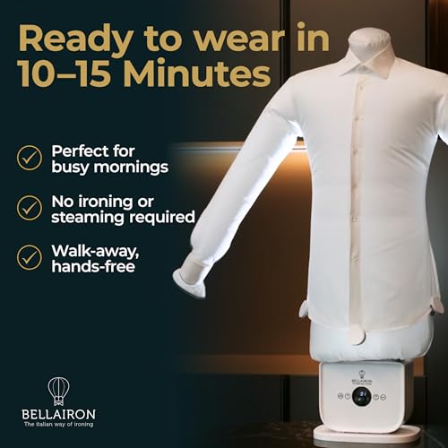 Automatic Hot Air Dryer & Iron – Clothes Dryer and Hands Free Wrinkle Remover for Shirts & Pants-Gentle on All Fabrics - Apartment & Dorm Room Essentials - Ideal Than Any Iron and Steamer