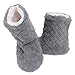 Happyyami Femmes Floue Hiver Chausson Pantoufles Semelle Cheville Bottes Pantoufles Chaud Maison Chaussures
