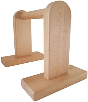Durable Push Up Grips/Push Up/Parallettes/Mini Bars Wooden Push Up L Seat and many other Exercises For Dips – 1 Pair