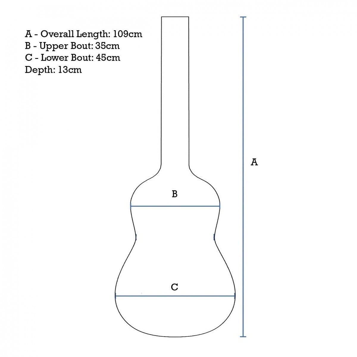 gear4music Custodia rigida per chitarra jazz per chitarre Arch Top