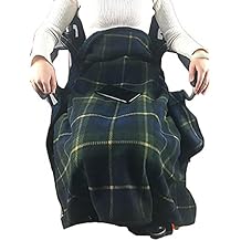 Plaid Shawl Scarf Doublelayer Wrap Wheelchair Blanket Cover Multifunction Versatile Shawl Shoulder Warm Home Office Bedroom for Women Winter Use