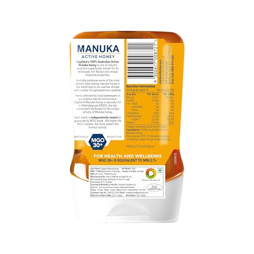 Capilano Australian Honey UDA Manuka MGO 30+, 340g | 100% Natural Honey |
