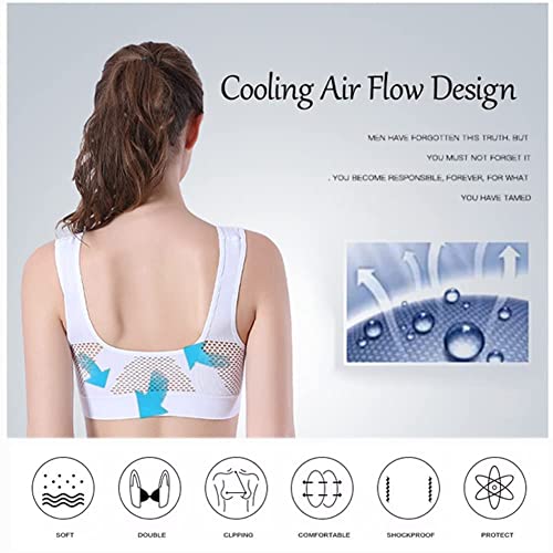 Breathable Cool Lift Up Air Bra, Women's Seamless Air Permeable Cooling Comfort Bra (Black,Medium) #TOP4