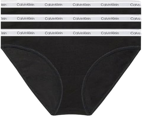 Calvin Klein Damen 3er Pack Slips Bikini Form Baumwolle mit Stretch