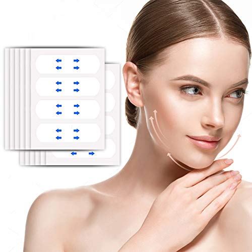 Face Lift Tape Face Lifting Stickers Face Lift Tapes and Band Double Chin Tape Lift Invisible Face Tape Lifting Double Chin Reducer Tool Face Lift Patch Vline Face Tape Make-up Tools for Face Tape Liftingï¼ˆ40PCS/Boxï¼‰